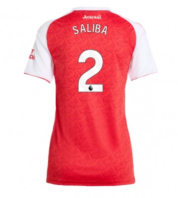 Lacne Ženy Futbalové dres Arsenal William Saliba #2 2025-26 Krátky Rukáv - Domáci